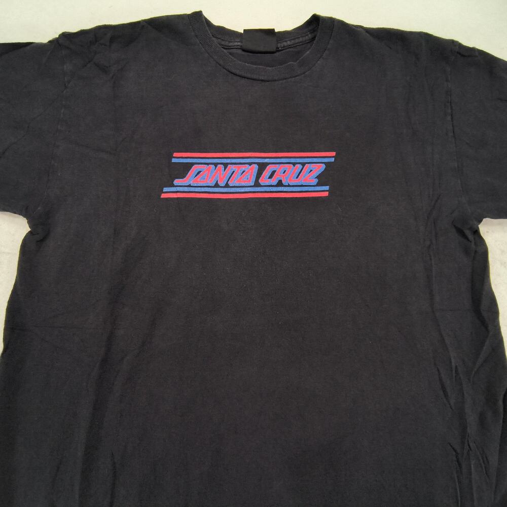 Santa Cruz Casual Crew Neck Short Sleeve Graphic Shirt Mens Size Small S Black